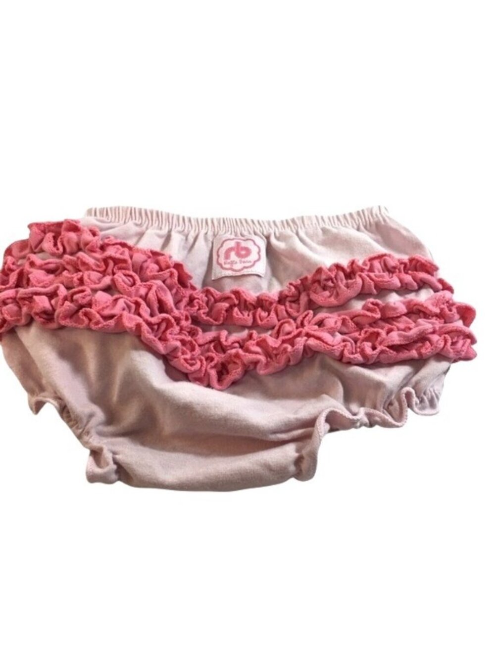 Ruffle Buns Baby Diaper Cover Bloomers Pink Size 12M